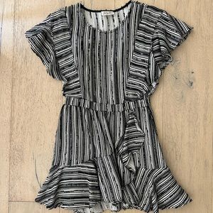 LoveShackFancy Natasha dress in black and white, size 0